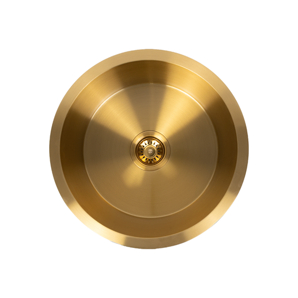 Alma Stella Round Sink Dark Brushed Gold