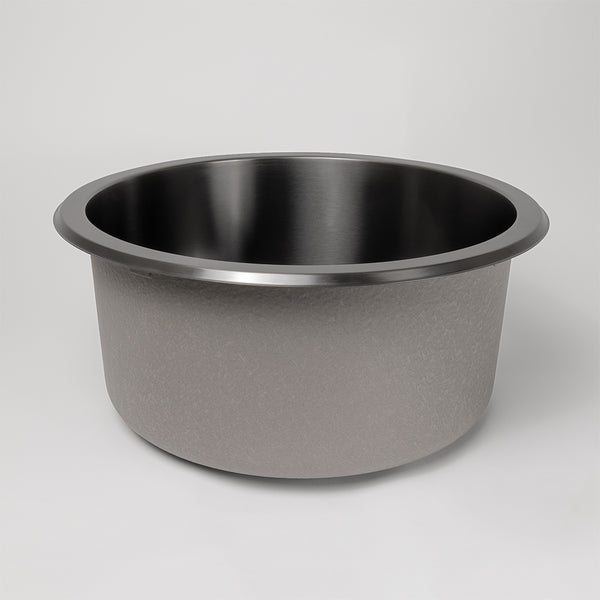 Alma Brushed Gunmetal Divya 425x425 Round Sink
