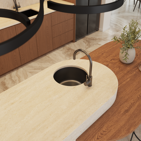 Alma Brushed Gunmetal Divya MKII 450 Round Sink