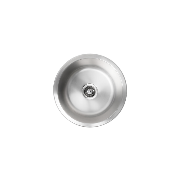 Alma Divya 425x425 Brushed Stainless Steel Round Sink
