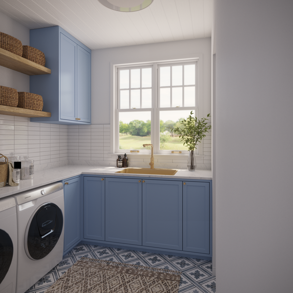 Alma Noah 700x500 Large Single Bowl Tap Landing Sink Brushed Brass Gold