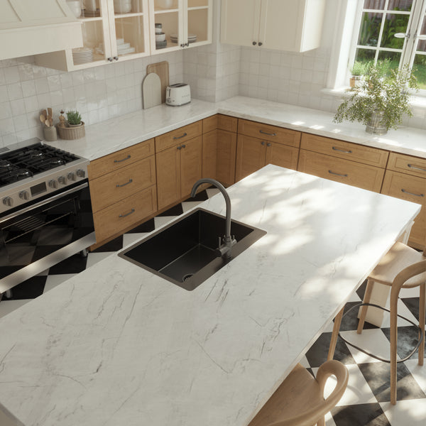 Alma Noah 700x500 Large Single Bowl Tap Landing Sink Brushed Gunmetal