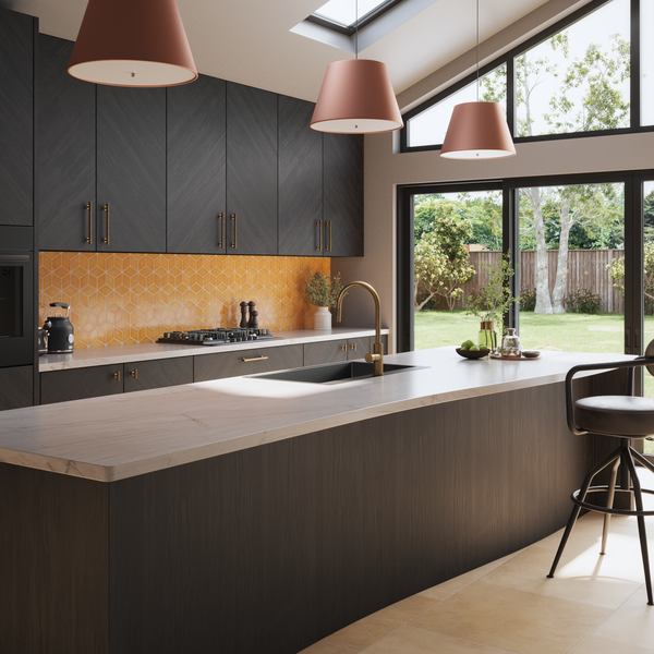 Alma Mila 900x500 XXLarge Single Bowl Tap Landing Sink Brushed Gunmetal