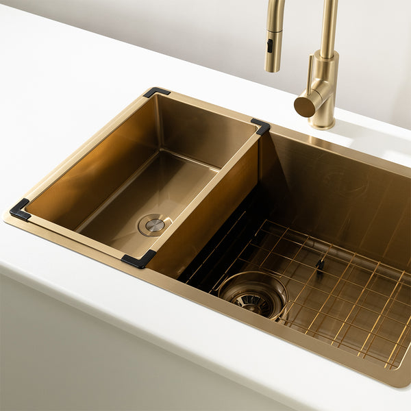 Alma Piper Portable Mini Sink Brushed Brass Gold