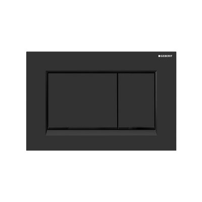 Oliveri Concealed Cistern Flush Plate With Square Buttons Matte Black
