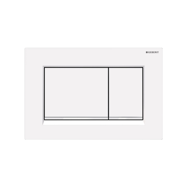 Oliveri Concealed Cistern Flush Plate With Square Buttons White