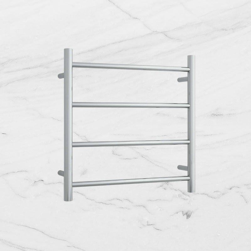 Round Ladder Heated Towel Rail Polished Stainless Steel