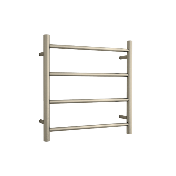 Round Ladder Heated Towel Rail Brushed Nickel