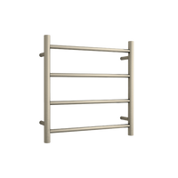 Round Ladder Heated Towel Rail Brushed Nickel