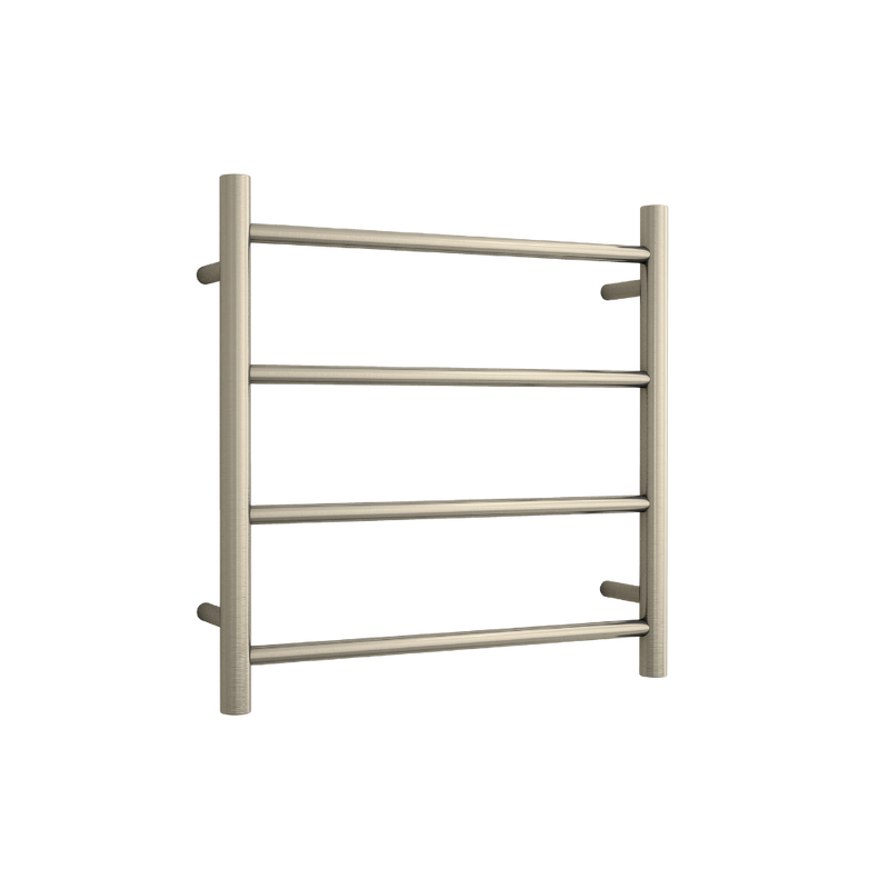 Round Ladder Heated Towel Rail Brushed Nickel