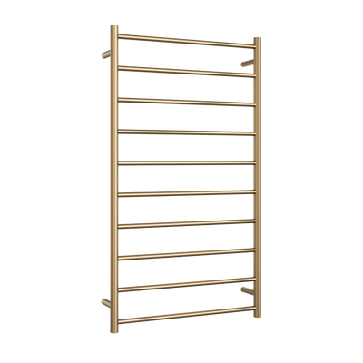 Thermogroup Straight Round Heated Ladder Rail Brushed Brass