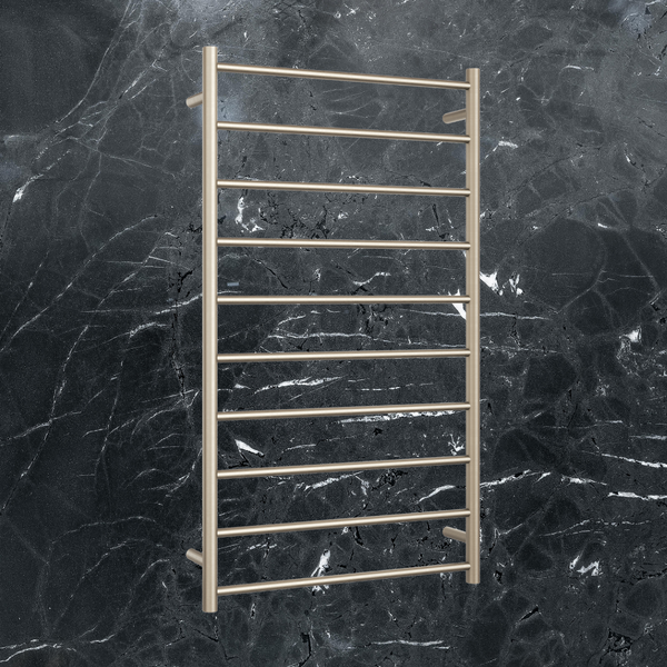Thermogroup Straight Round Heated Ladder Rail Brushed Nickel