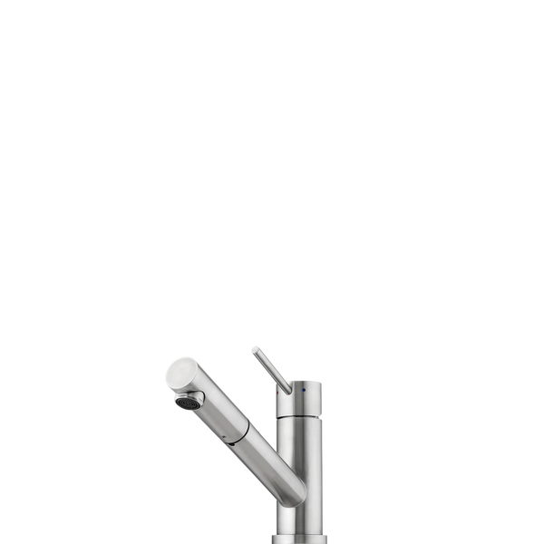 Oliveri Essente Stainless Steel Swivel Pull Out Mixer Stainless Steel