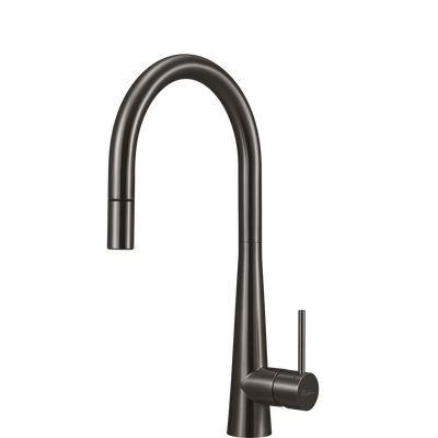 Oliveri Essente 316 Stainless Steel Goose Neck Pull Out Mixer Lead Free Gunmetal