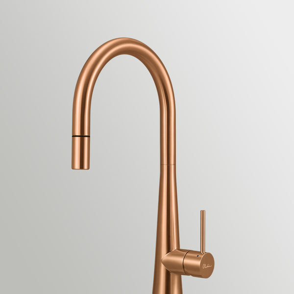 Oliveri Essente 316 Stainless Steel Goose Neck Pull Out Mixer Lead Free Copper