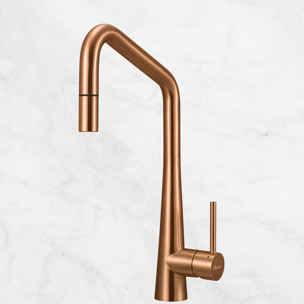 Oliveri Essente 316 Stainless Steel Square Goose Neck Pull Out Mixer Lead Free Copper