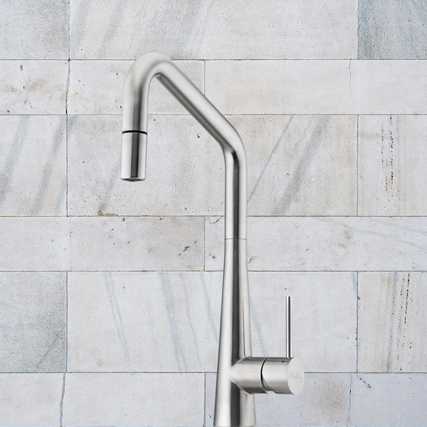 Oliveri Essente 316 Stainless Steel Square Goose Neck Pull Out Mixer Lead Free