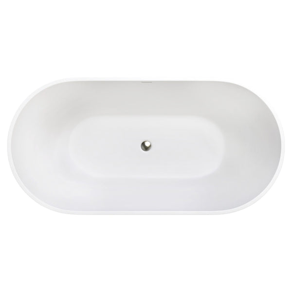 Fienza 1780mm Nero Solid Surface Bath Matte White