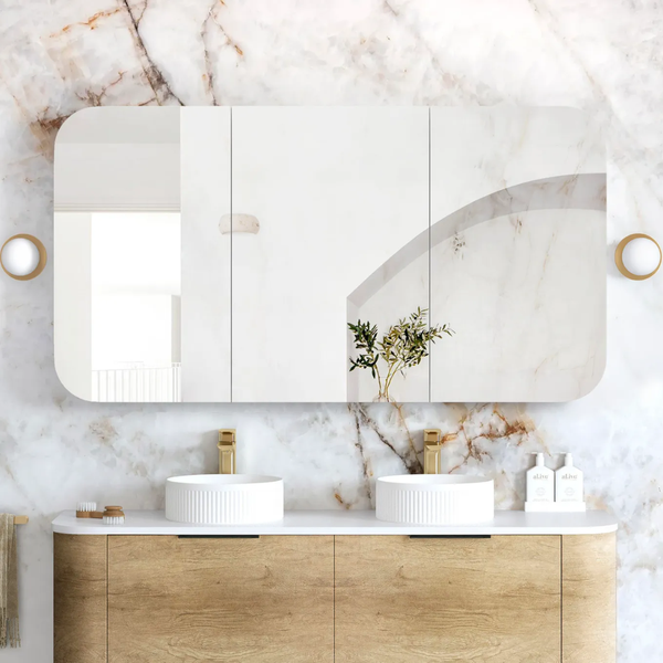 Otti Newport 1500mm Natural Oak Shaving Cabinet