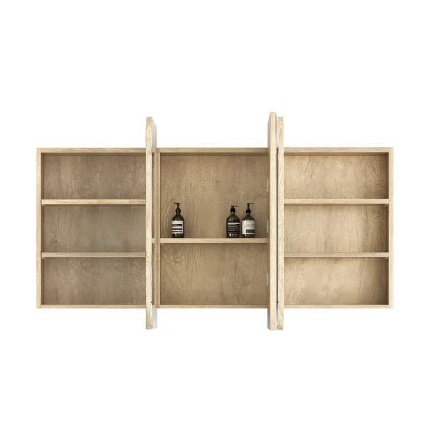 Otti Newport 1500mm Natural Oak Shaving Cabinet