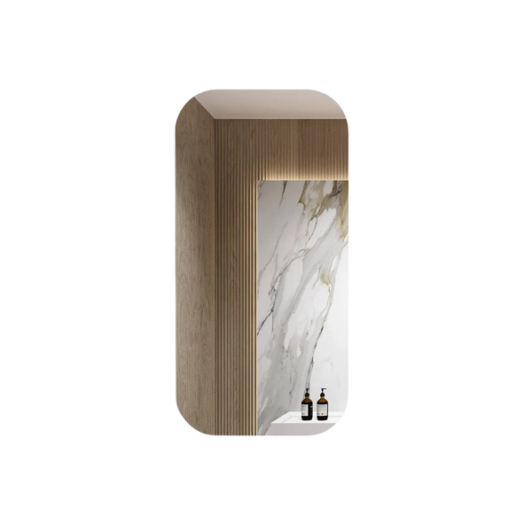 Otti Newport 900x450mm Natural Oak Shaving Cabinet