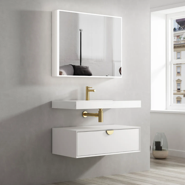 Otti Moonlight Wall Hung Basin 900mm Solid Surface Top