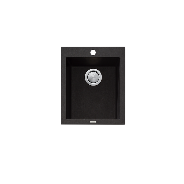 Oliveri Santorini Standard Bowl Topmount Sink Black