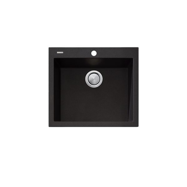 Oliveri Santorini Large Bowl Topmount Sink Black