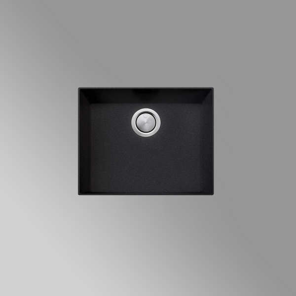 Oliveri Santorini Black Grande Bowl Undermount Sink Black