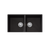 Oliveri Santorini Double Bowl Undermount Sink Black