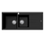 Oliveri Santorini 1 & 3/4 Bowl Topmount Sink with Right Drainboard Matte Black