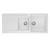 Oliveri Santorini 1 & 3/4 Bowl Topmount Sink with Left Drainboard White