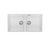 Oliveri Santorini Double Bowl Undermount Sink White with Overflow
