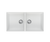 Oliveri Santorini Double Bowl Undermount Sink White
