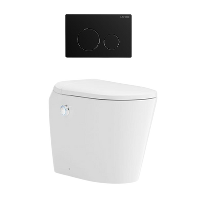 Lafeme Autolux Inwall Cistern Floor Pan Smart Toilet With Matte Black Flush Plate