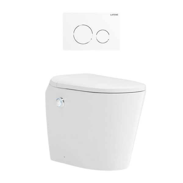 Lafeme Autolux Inwall Cistern Floor Pan Smart Toilet With Matte White Flush Plate