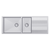 Abey Lugano One And Three Quarter Bowl Stainless Steel