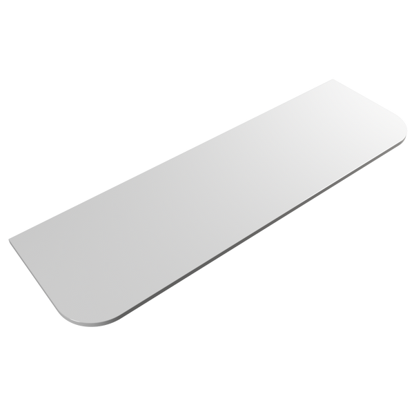 Aulic Pure White Flat Stone Curved Top (No Holes) 900mm