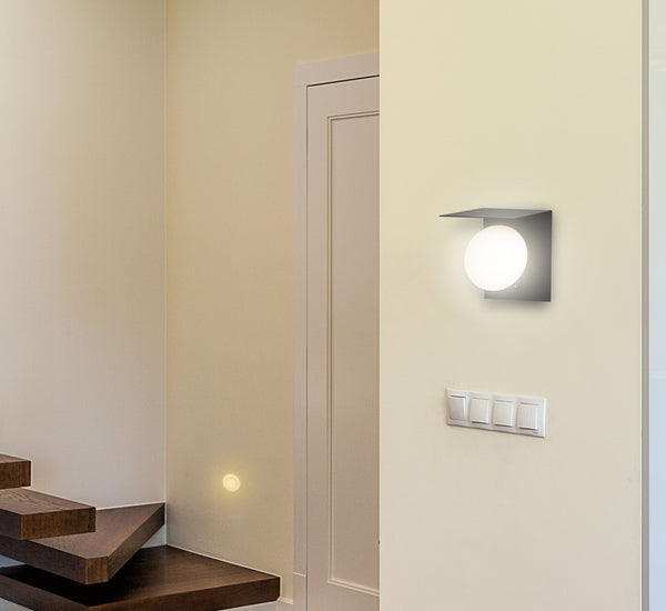 Telbix Olio 1 Light Wall Light Black