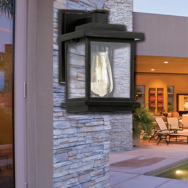 Telbix Strand Exterior Wall Light Black