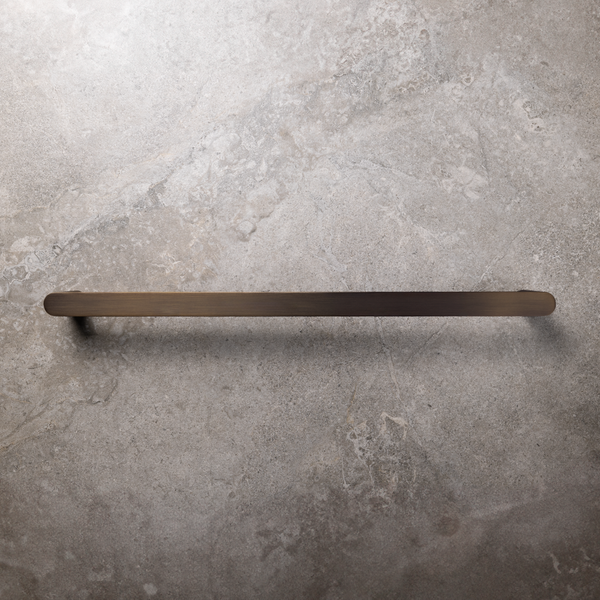 Alma Ascari Brushed Vintage Antique Brass 600 Single Towel Rail