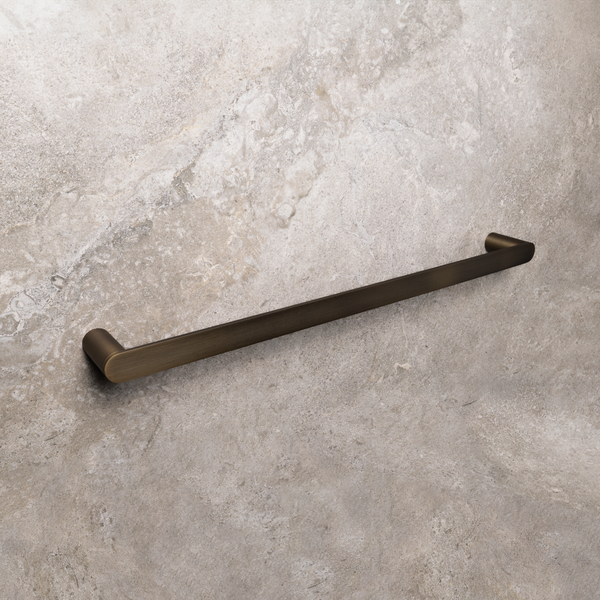 Alma Ascari Brushed Vintage Antique Brass 600 Single Towel Rail