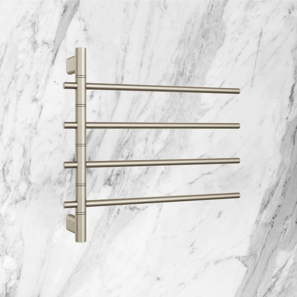 Thermogroup Thermorail Swivel Heated Towel Rail Brushed Nickel