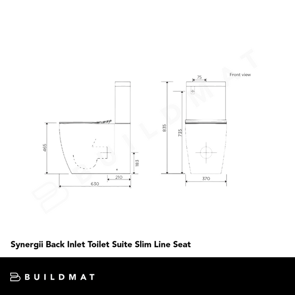Arcisan Synergii Back Inlet Toilet Suite Slim Line Seat