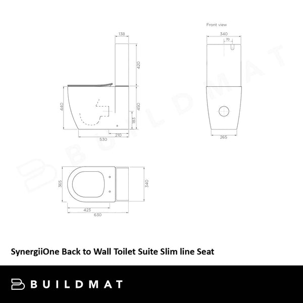 Arcisan SynergiiOne Back to Wall Toilet Suite Slim Line Seat