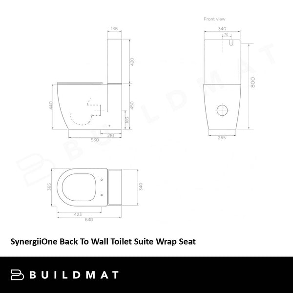 Arcisan SynergiiOne Back to Wall Toilet Suite Wrap Seat
