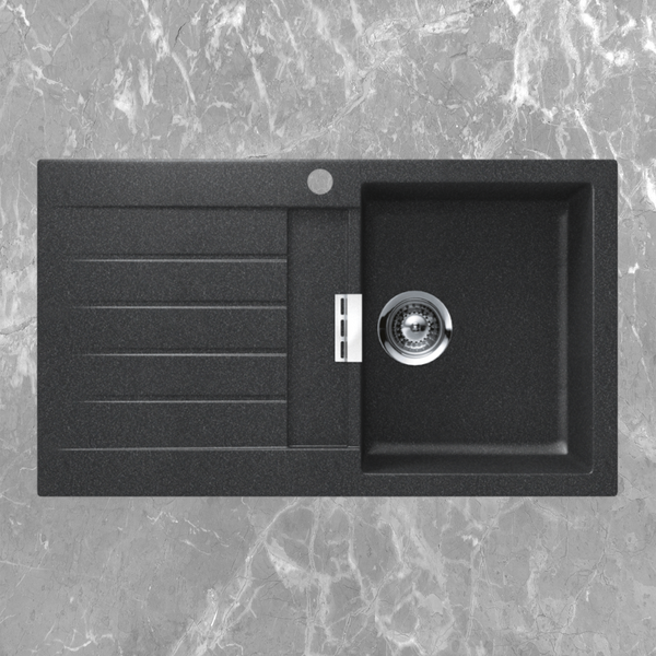 Schock Signus Single Right Hand Bowl with Drainer 1 Tap Hole Magma