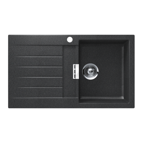 Schock Signus Single Right Hand Bowl with Drainer 1 Tap Hole Magma