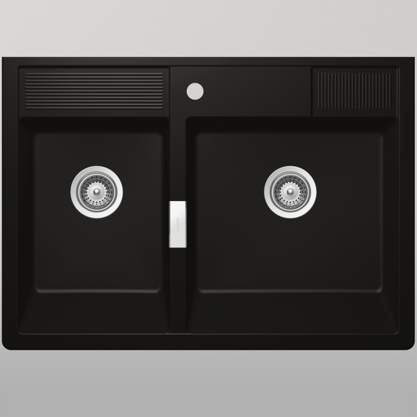 Schock Kallio One And 1/3 Bowl Night With 1 Tap Hole Black