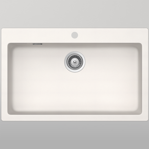 Schock Signus Large Single Bowl 1 Tap Hole Polaris White